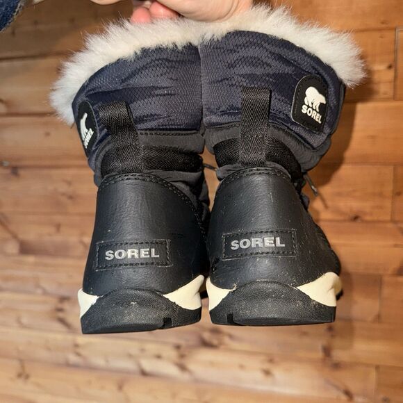 SOREL Women’s Whitney Fur Lined Short Lace Boot warm winter snow black US 10 EUC - Picture 4 of 11